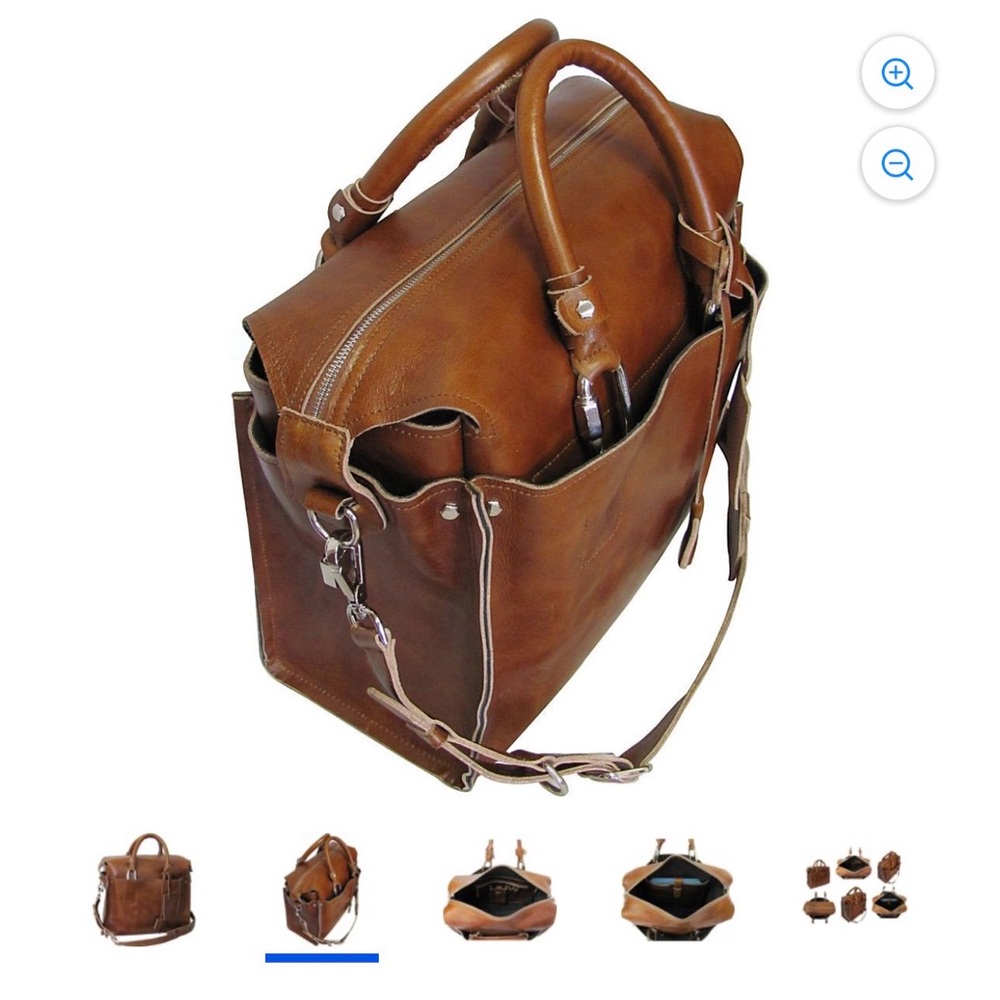 Amerileather "Holmes Investigator" Soft Leather Briefcase - oiled Brown